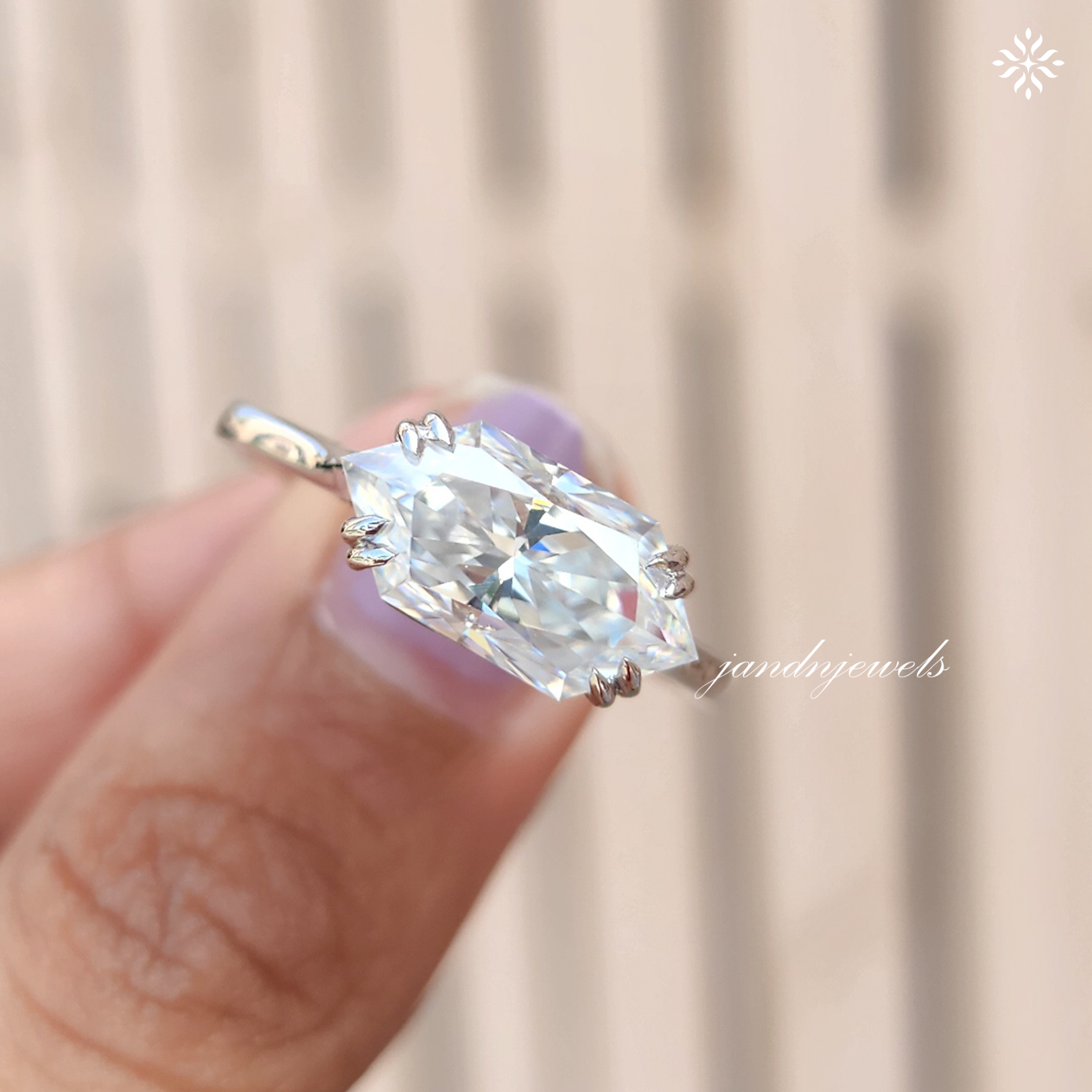 3CT Dutch Marquise Moissanite Ring 14K Gold Engagement Ring East West Dutch Marquise Ring Hidden Halo Ring Double Claw Prong Ring for Her
