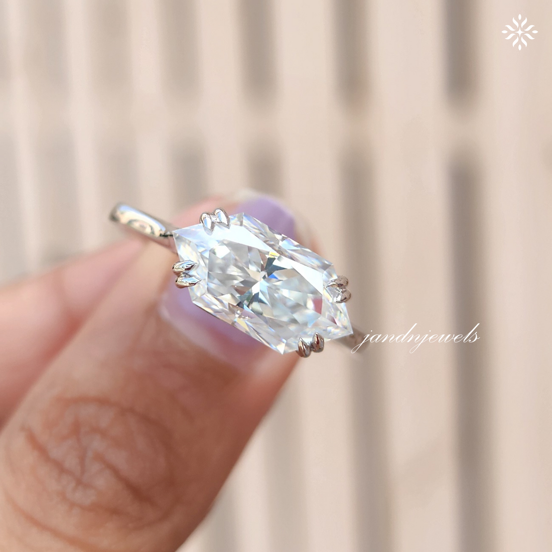 3CT Dutch Marquise Moissanite Ring 14K Gold Engagement Ring East West Dutch Marquise Ring Hidden Halo Ring Double Claw Prong Ring for Her