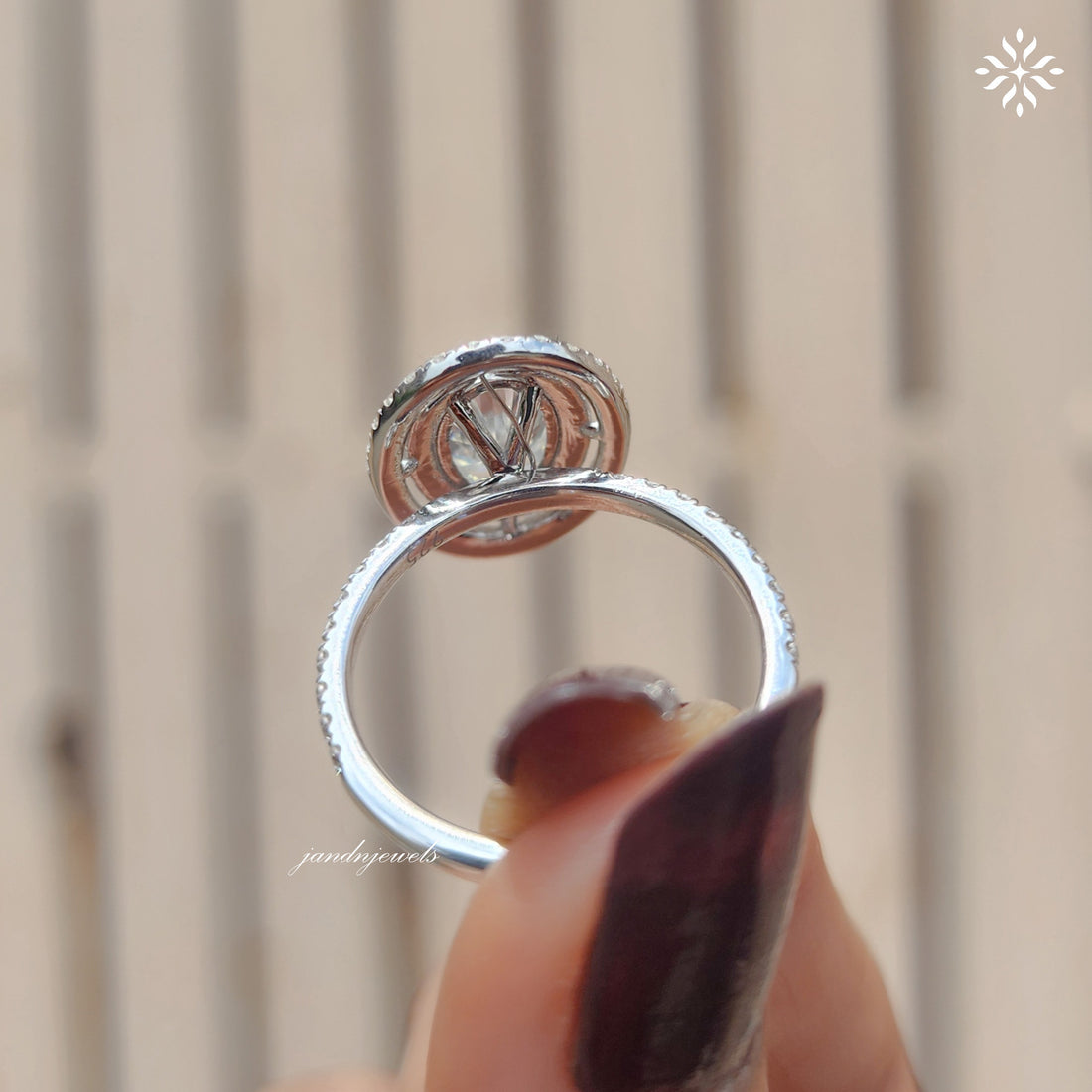 Double Halo Oval Moissanite Engagement Ring Unique Halo Ring Ring Wedding Pave Band 14K White Gold Ring Anniversary gift For Women