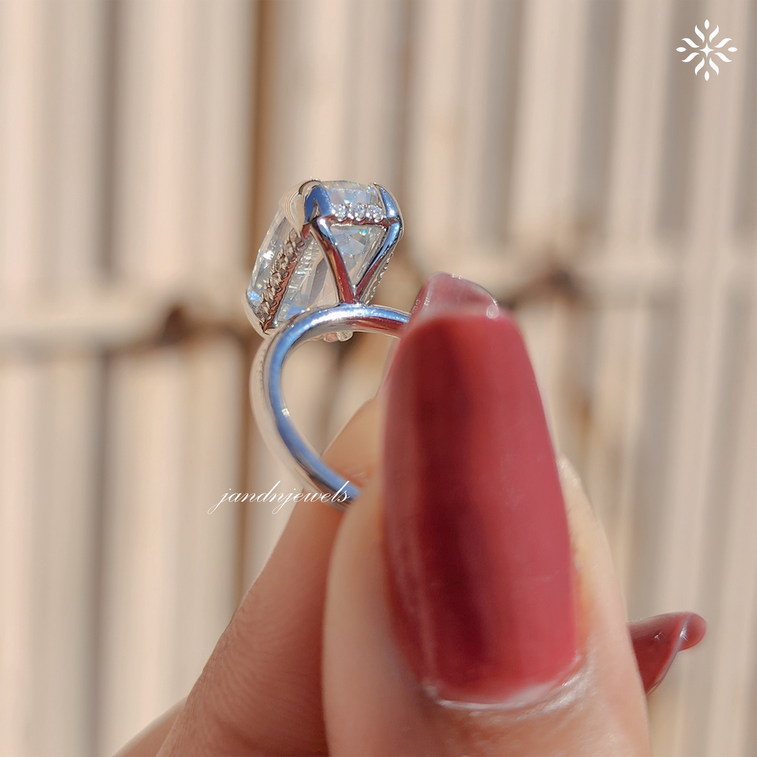 Criss Cut Lab Grown Engagement Ring Gold Antique Diamond Wedding Ring