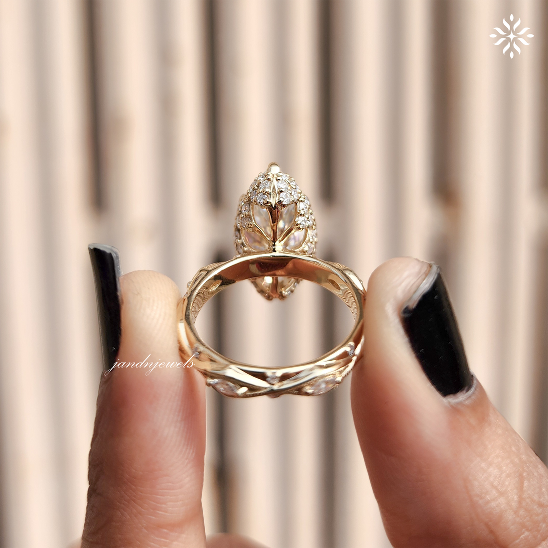 4CT Vintage Marquise Cut Moissanite Engagement Ring Art Deco Hidden Halo Ring 14K Solid Gold Ring Diamond Ring Classic Marquise Ring