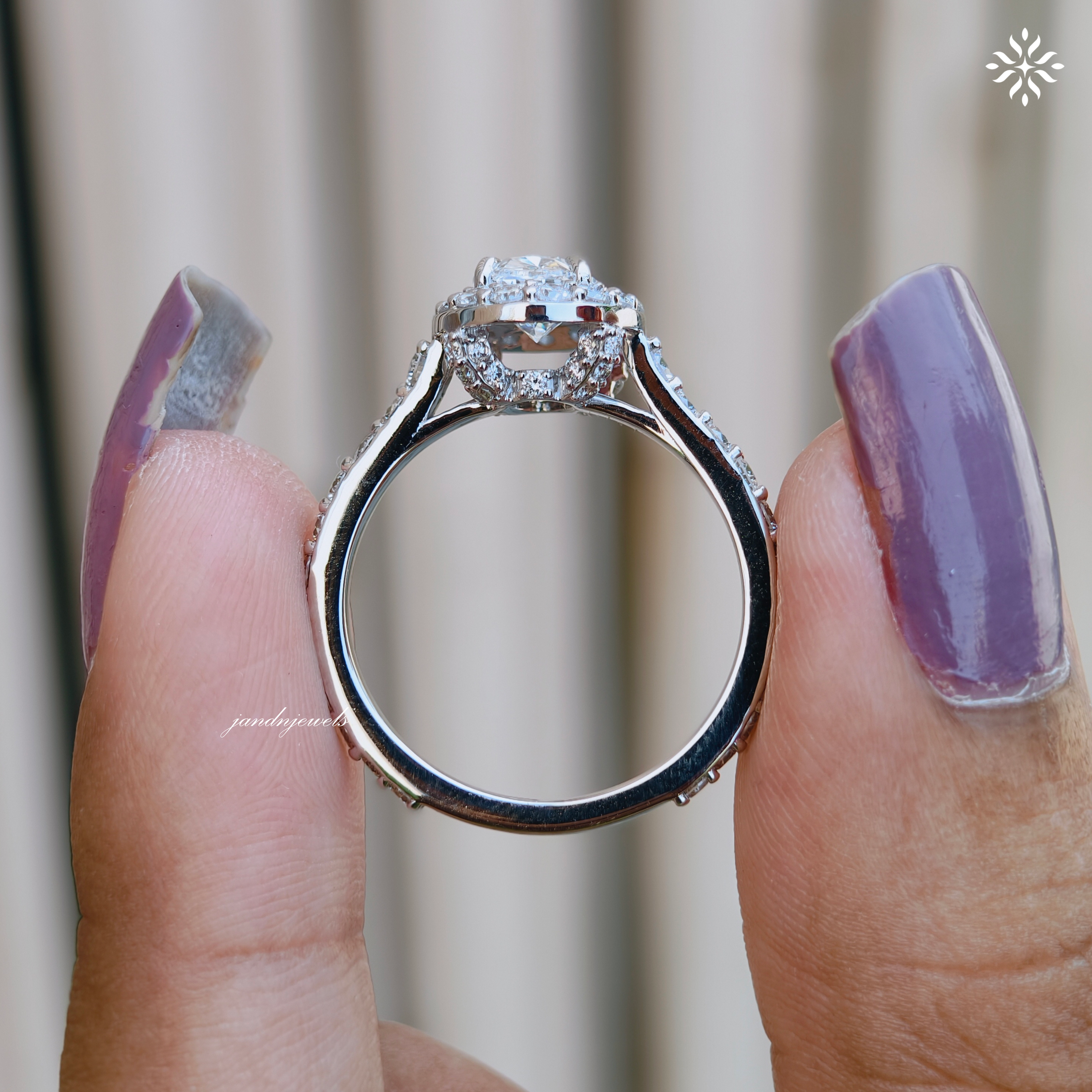 Oval Halo Lab Grown Diamond Ring, Hidden Halo Engagement Ring, 14K Gold Wedding Band, Bridal Ring Everbee logo Analyze listing