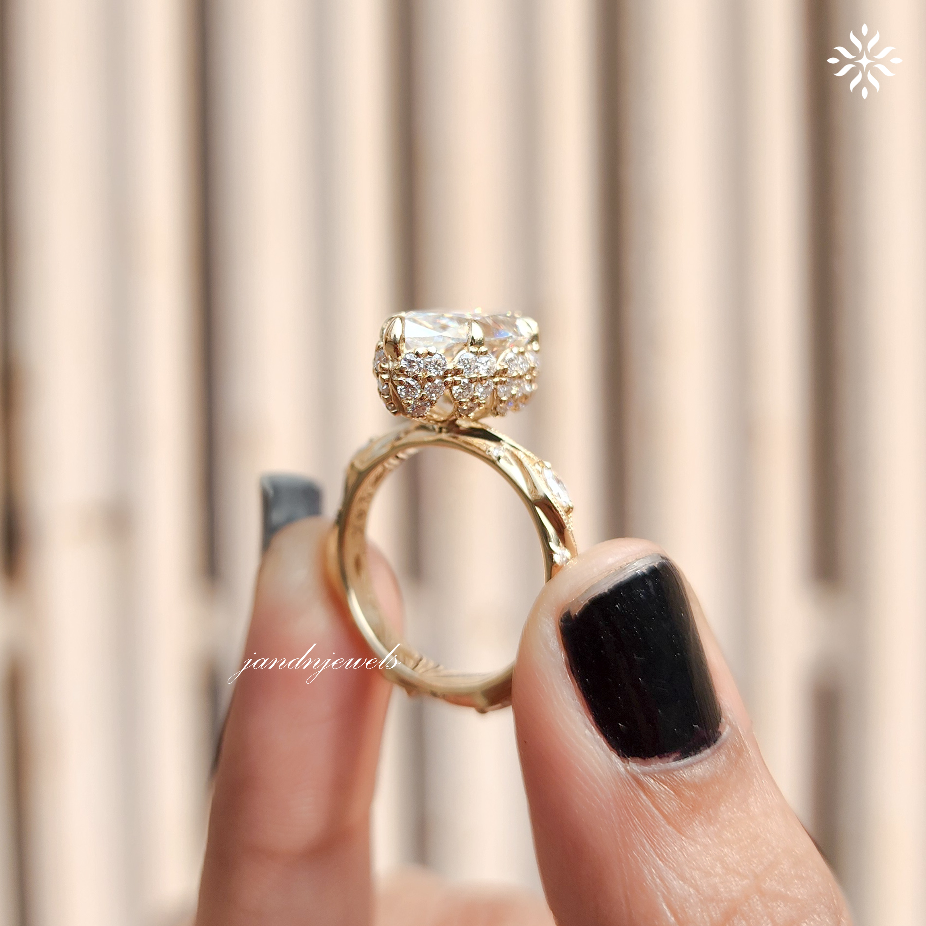 4CT Vintage Marquise Cut Moissanite Engagement Ring Art Deco Hidden Halo Ring 14K Solid Gold Ring Diamond Ring Classic Marquise Ring