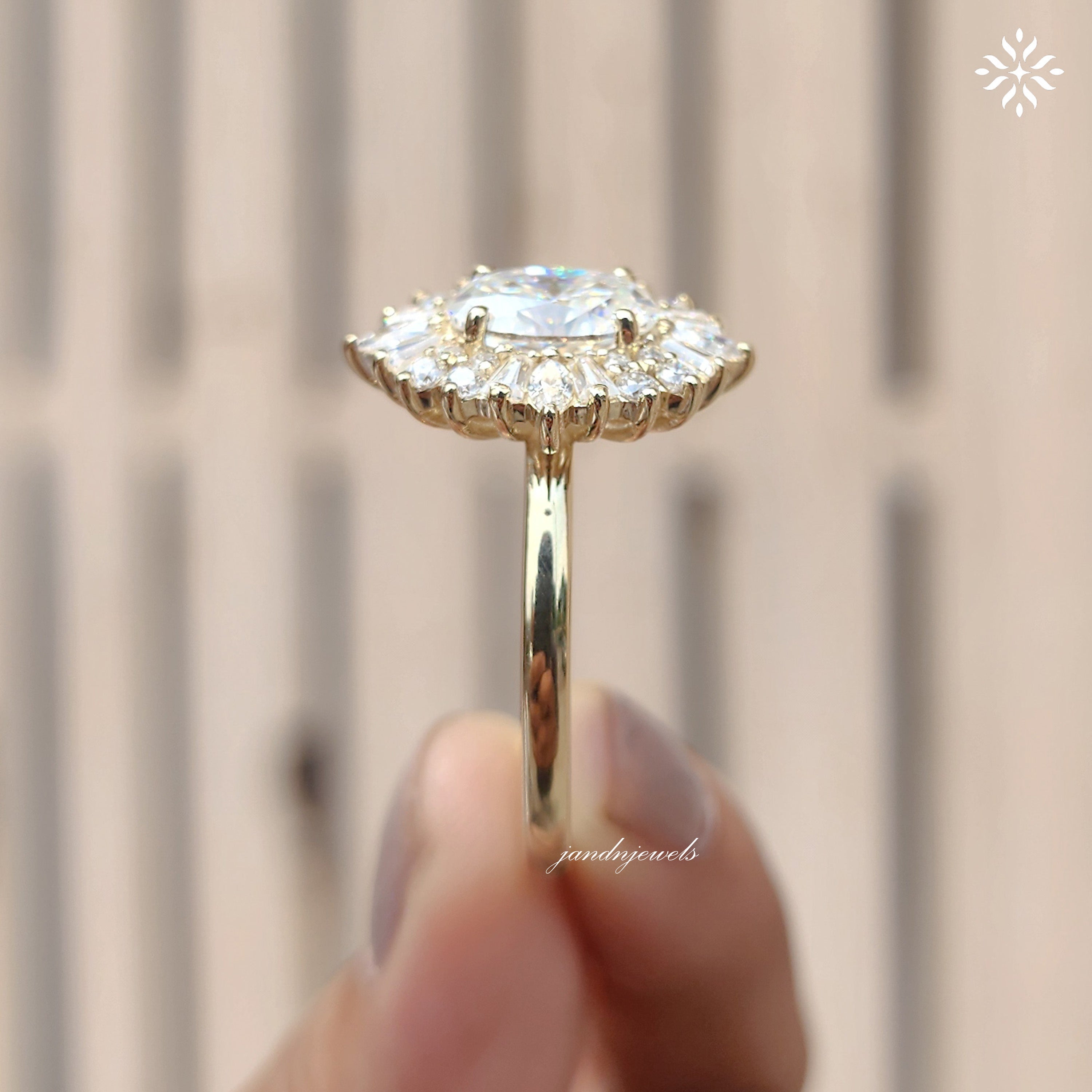 Starburst Oval Cut Moissanite Engagement Ring Art Deco Ring Oval Cut Ring 14k Gold Ring Wedding Ring Diamond Ring Anniversary Ring