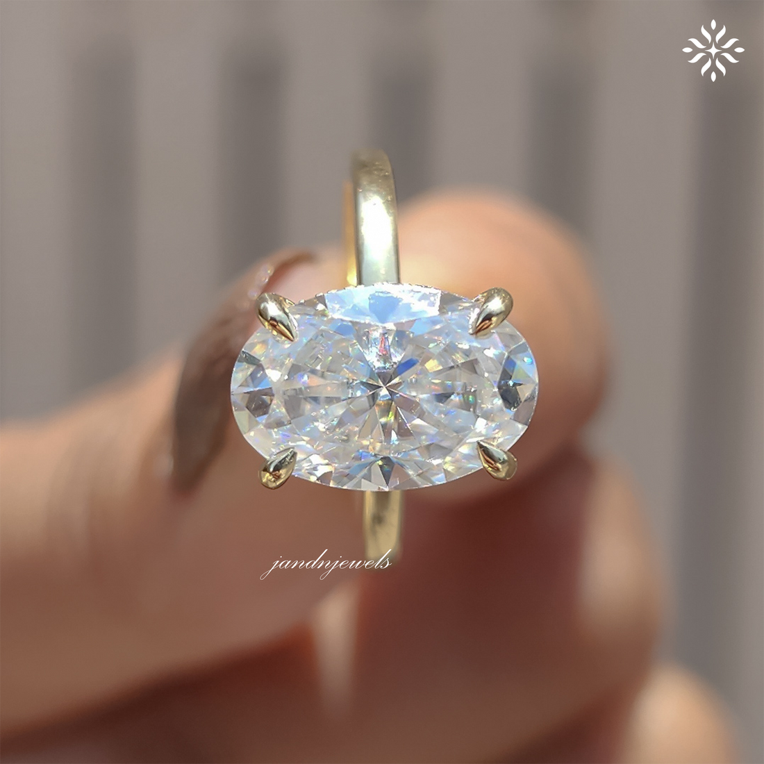 3CT Oval Cut Moissanite Engagement Ring Hidden Halo Diamond Ring 14K Solid Gold Ring Solitaire Ring
