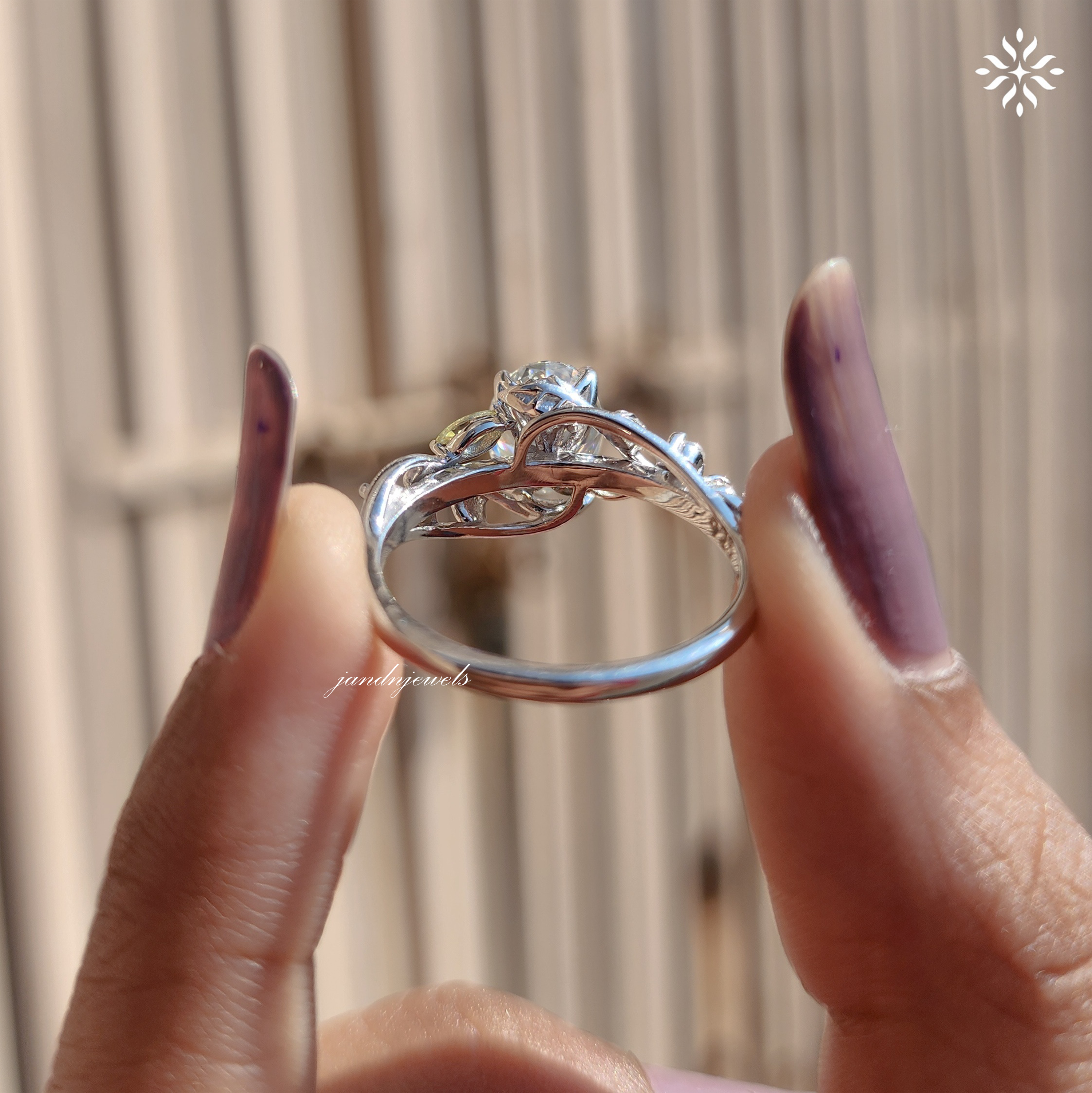 3 CT Floral Oval Cut Moissanite Engagement Ring Vintage Solid Gold Moissanite Solitaire Wedding Ring Nature Inspire Ring Gift For Girlfriend