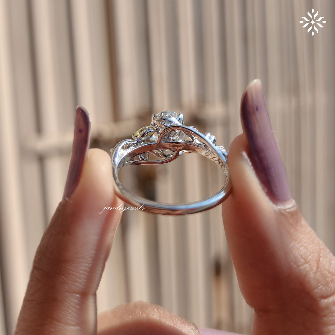 3 CT Floral Oval Cut Moissanite Engagement Ring Vintage Solid Gold Moissanite Solitaire Wedding Ring Nature Inspire Ring Gift For Girlfriend