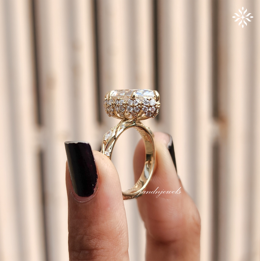 4CT Vintage Marquise Cut Moissanite Engagement Ring Art Deco Hidden Halo Ring 14K Solid Gold Ring Diamond Ring Classic Marquise Ring