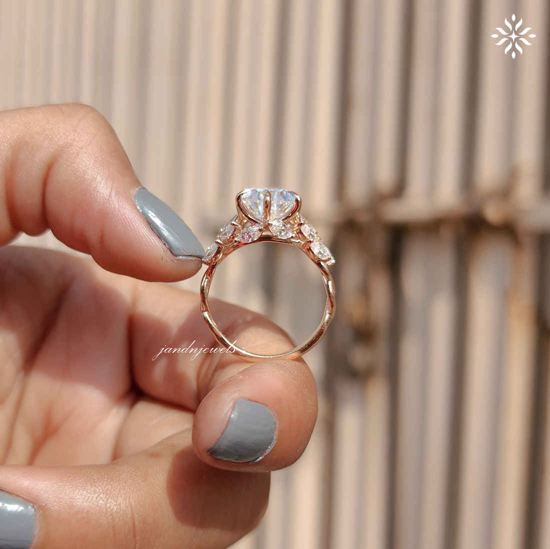 Floral Pear Cut Moissanite Engagement Ring Art Deco14K Gold Moissanite Diamond Wedding Ring Nature Inspire Ring Promise Ring For Women