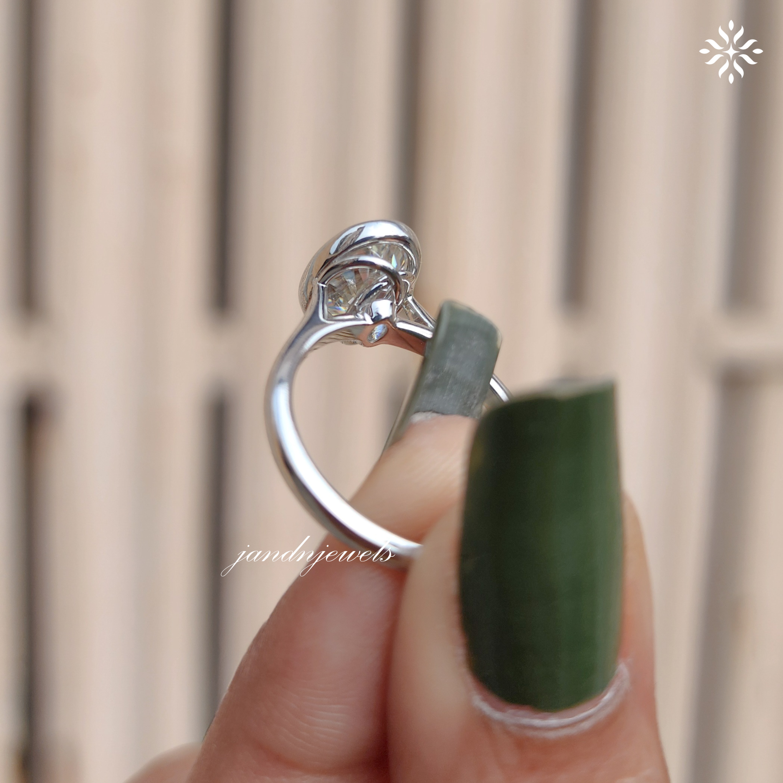 3CT Oval Cut Moissanite Wedding Ring 14k Solid White Gold Engagement Ring Bezel Set Moissanite Rings Gift's Rings For Her