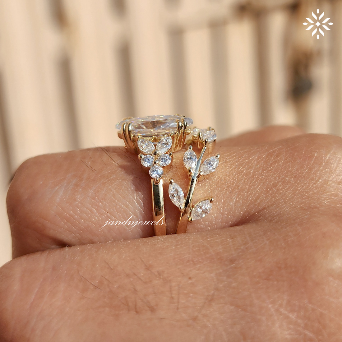 Marquise Wedding Set Diamond Bridal Set Ring for Her Marquise Engagement Ring Chevron Ring Set IGI Certified Best Matching Marquise Ring Set